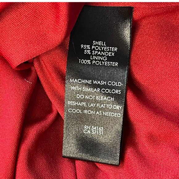 JH Jessica Howard Plaid Cowl Neck Fleece Knit Dress XL Academia Style Red Gray - Picture 5 of 6